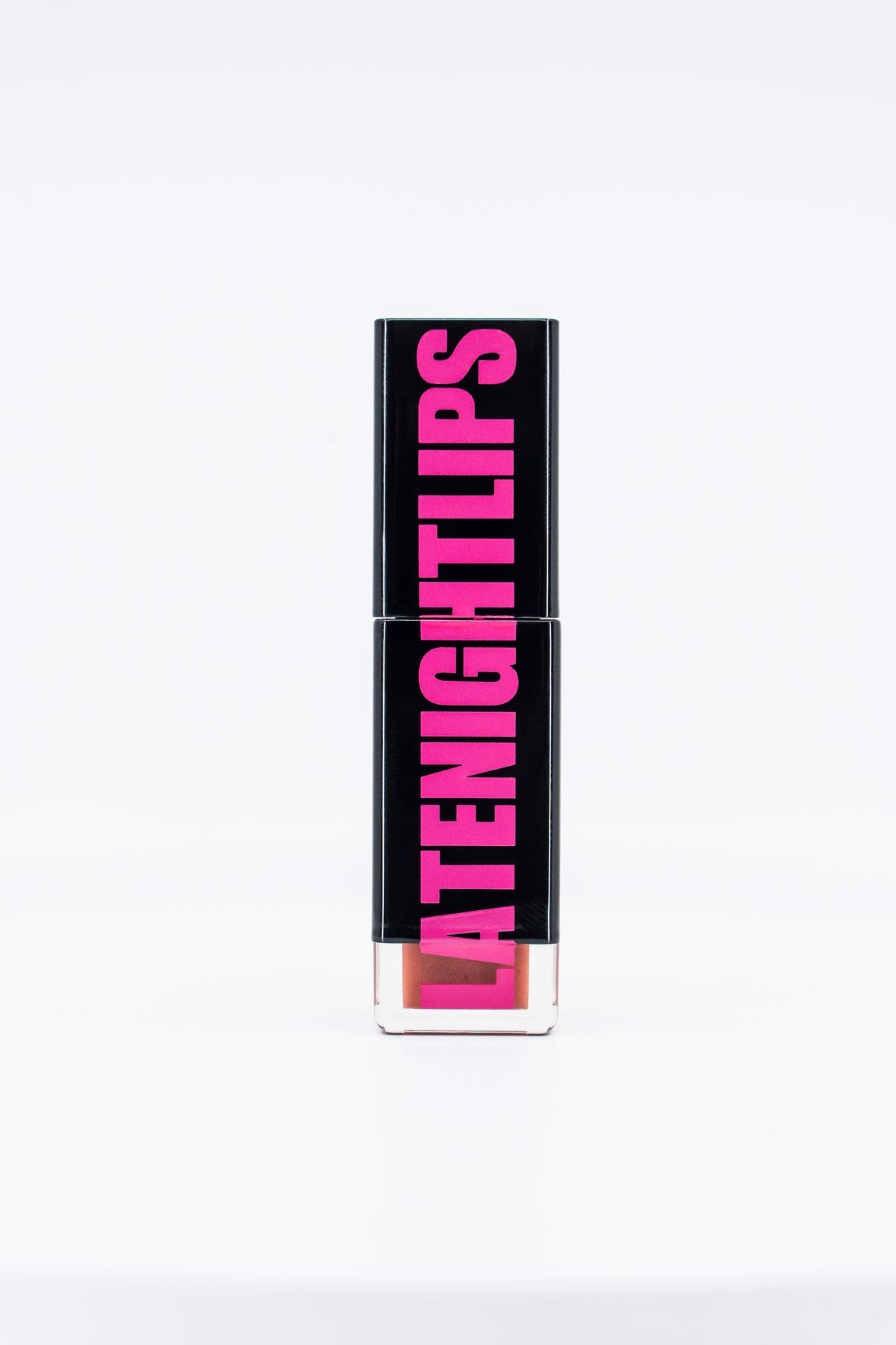 Butter'd Up rose-brown gloss in a clear rectangular tube.