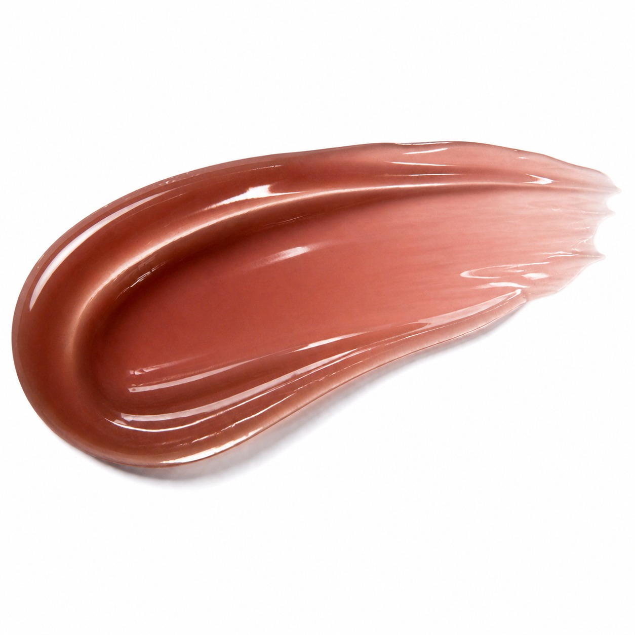 Butter’d Up sheer warm cocoa-brown gloss swatch with glassy shine.
