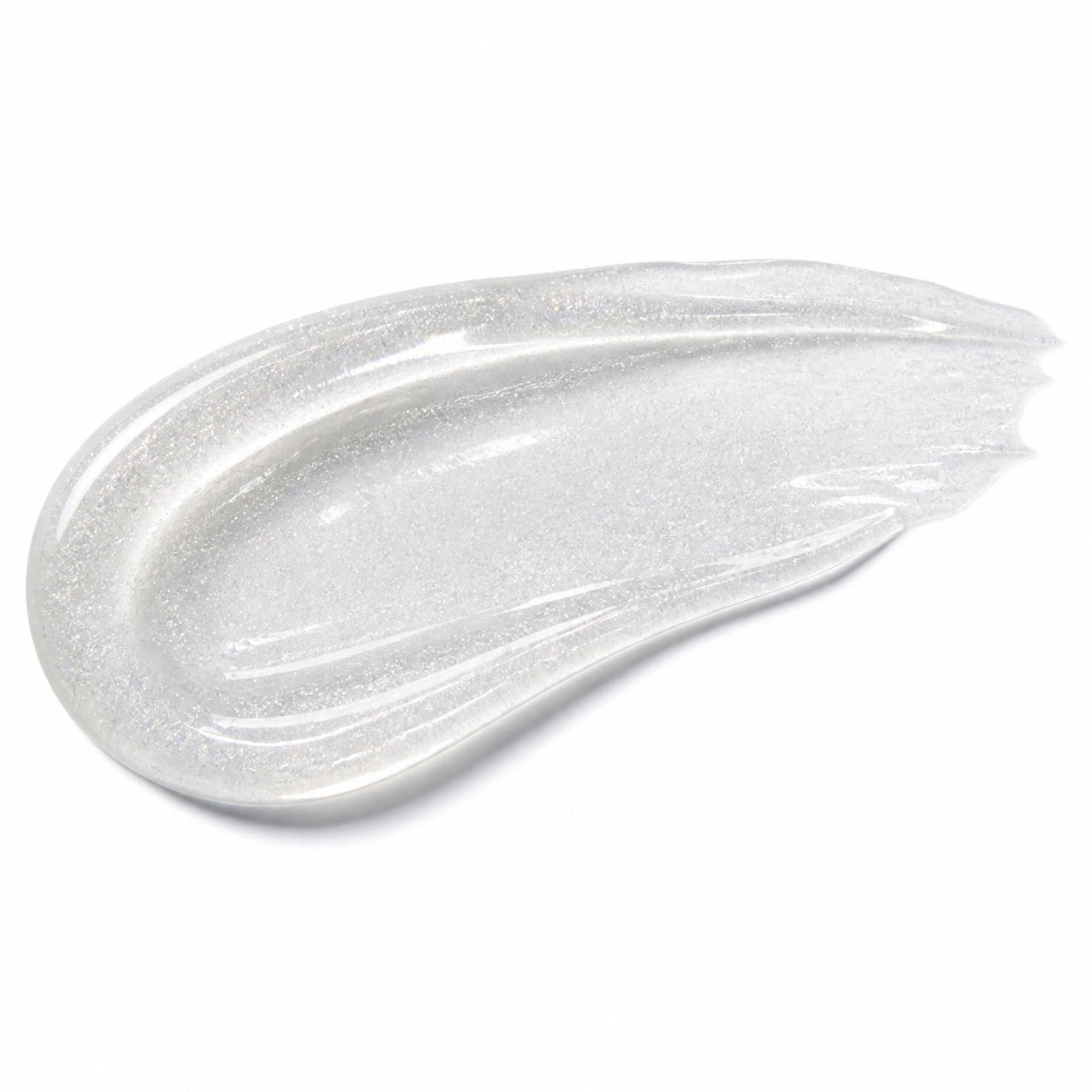 Green & Jaded crystal-clear gloss swatch with fine pearlescent shimmer.